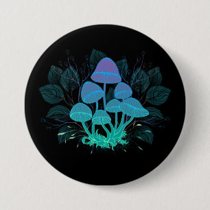 Toadstools in Bushes 7.5 Cm Round Badge