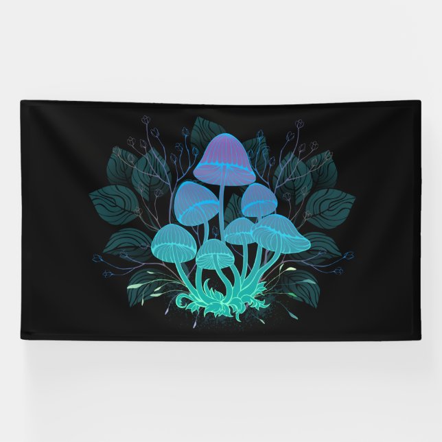 Toadstools in Bushes Banner (Horizontal)