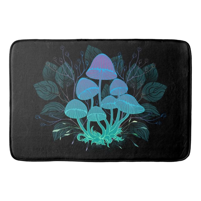 Toadstools in Bushes Bath Mat (Front)