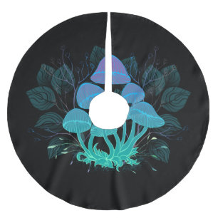 Toadstools in Bushes Brushed Polyester Tree Skirt