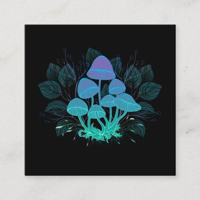 Toadstools in Bushes Calling Card (Front)