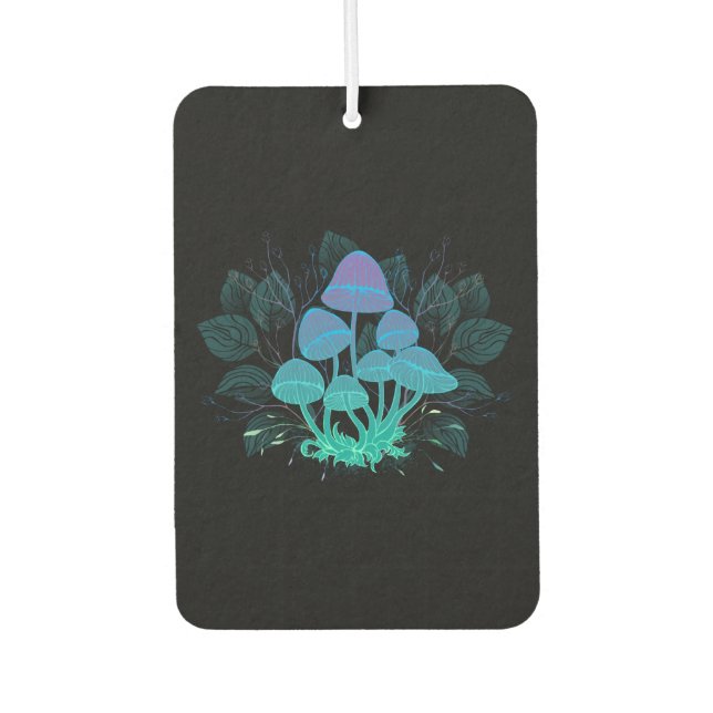 Toadstools in Bushes Car Air Freshener (Front)
