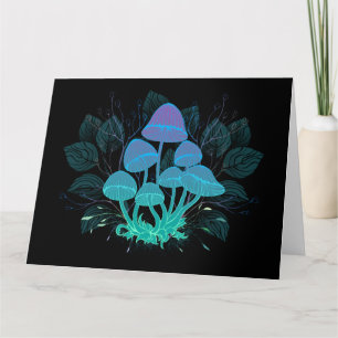 Toadstools in Bushes Card
