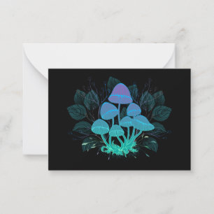 Toadstools in Bushes Card