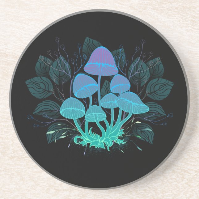 Toadstools in Bushes Coaster (Front)