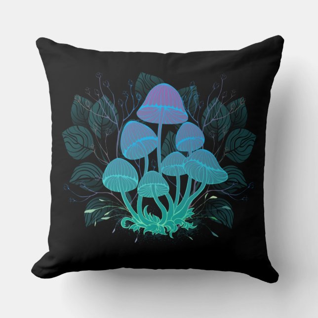Toadstools in Bushes Cushion (Front)