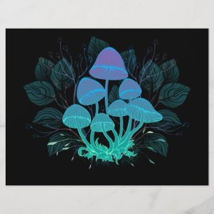 Toadstools in Bushes Custom Letterhead