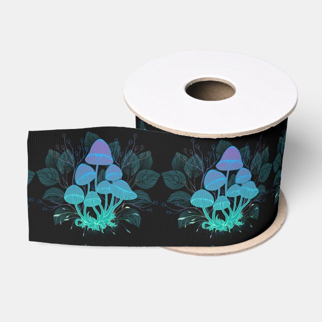 Toadstools in Bushes Grosgrain Ribbon (Spool)