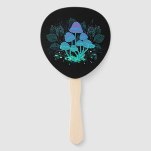 Toadstools in Bushes Hand Fan