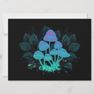 Toadstools in Bushes Holiday Card