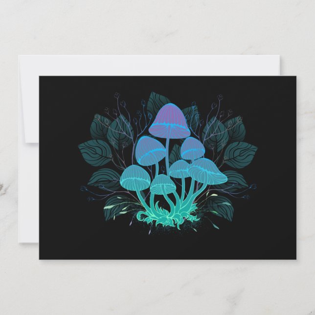 Toadstools in Bushes Invitation (Front)