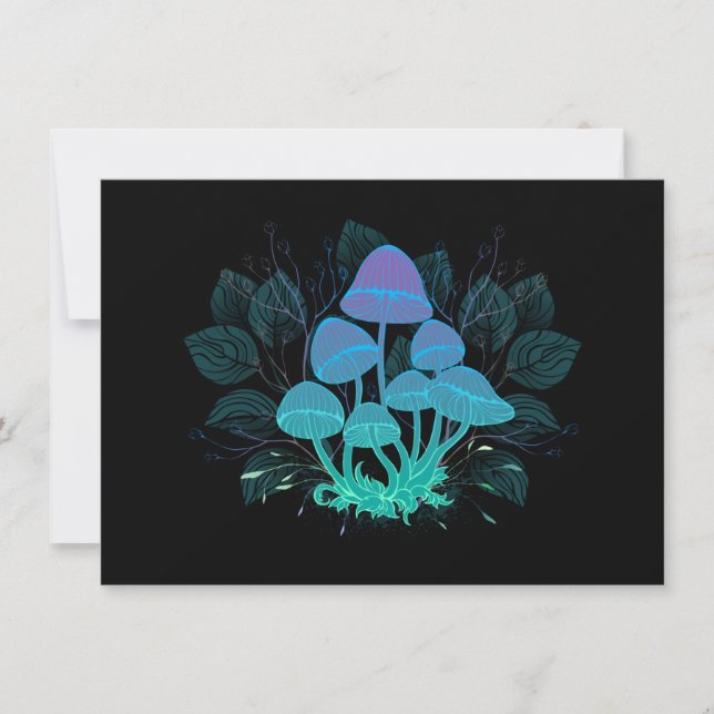 Toadstools in Bushes Invitation (Front)