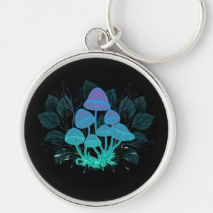 Toadstools in Bushes Key Ring