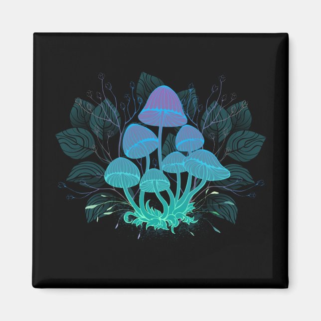 Toadstools in Bushes Magnet (Front)