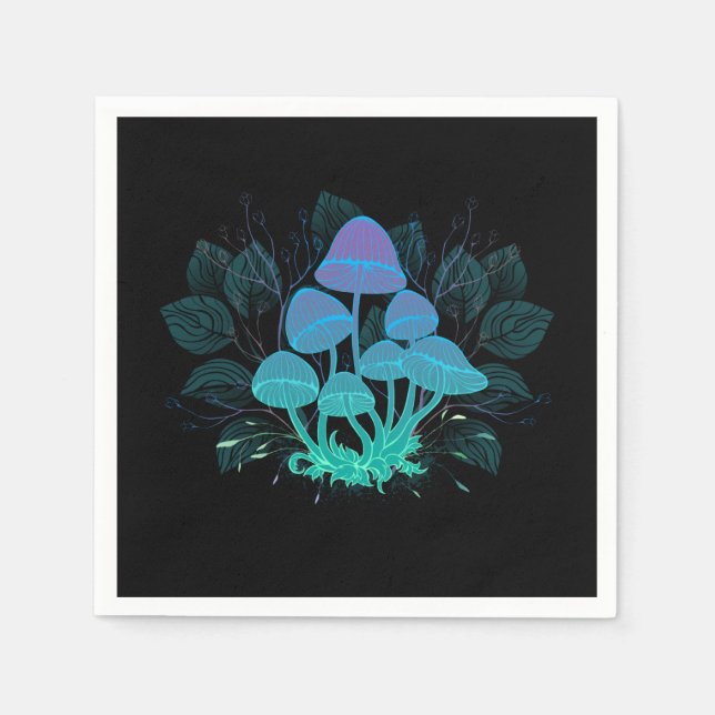 Toadstools in Bushes Napkin (Front)