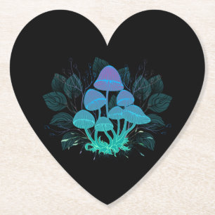 Toadstools in Bushes Paper Coaster