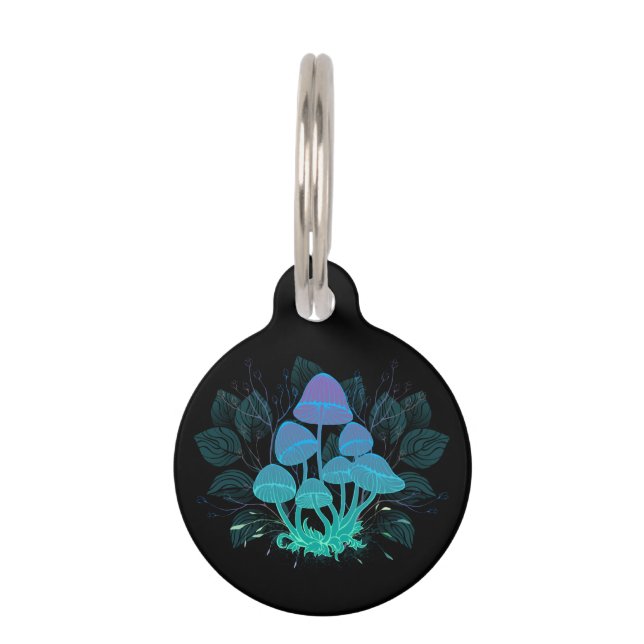 Toadstools in Bushes Pet Tag (Front)