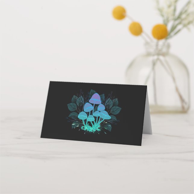 Toadstools in Bushes Place Card (Front)