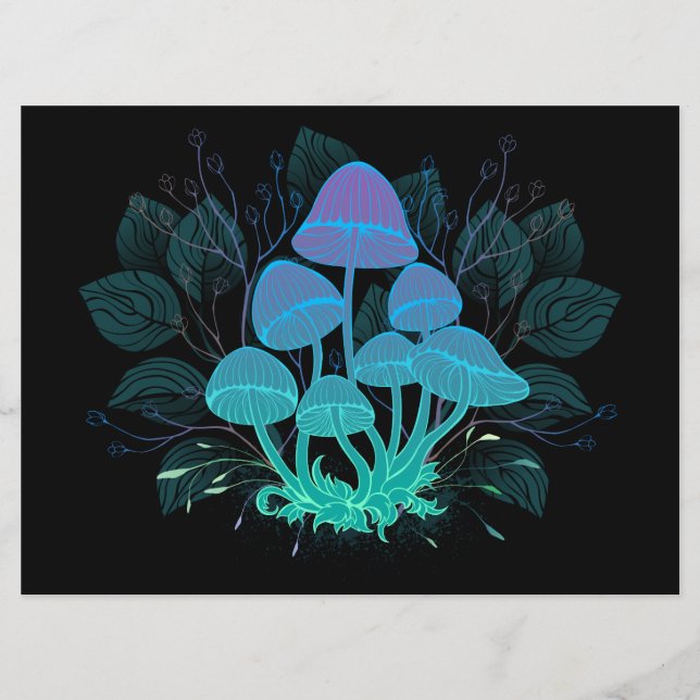 Toadstools in Bushes Program (Front)