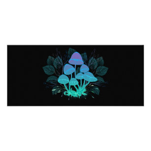 Toadstools in Bushes Rack Card