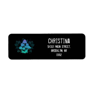 Toadstools in Bushes Return Address Label