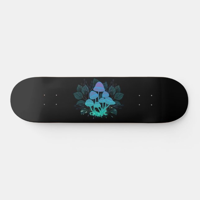 Toadstools in Bushes Skateboard (Horz)
