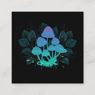 Toadstools in Bushes Square Business Card