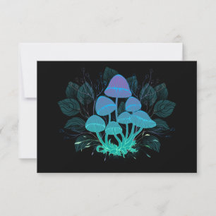 Toadstools in Bushes Thank You Card