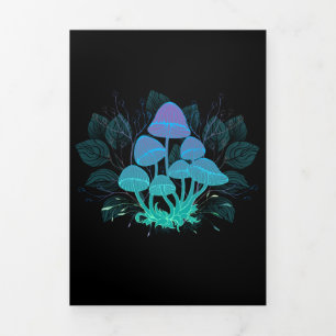 Toadstools in Bushes Tri-Fold Invitation