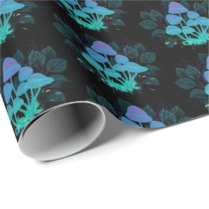 Toadstools in Bushes Wrapping Paper