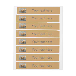 Toadstools on a Tree Trunk Customisable Labels