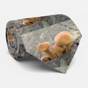 Toadstools on a Tree Trunk Tie