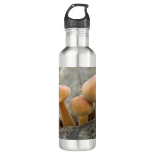 Toadstools on a Tree Trunk Water Bottle