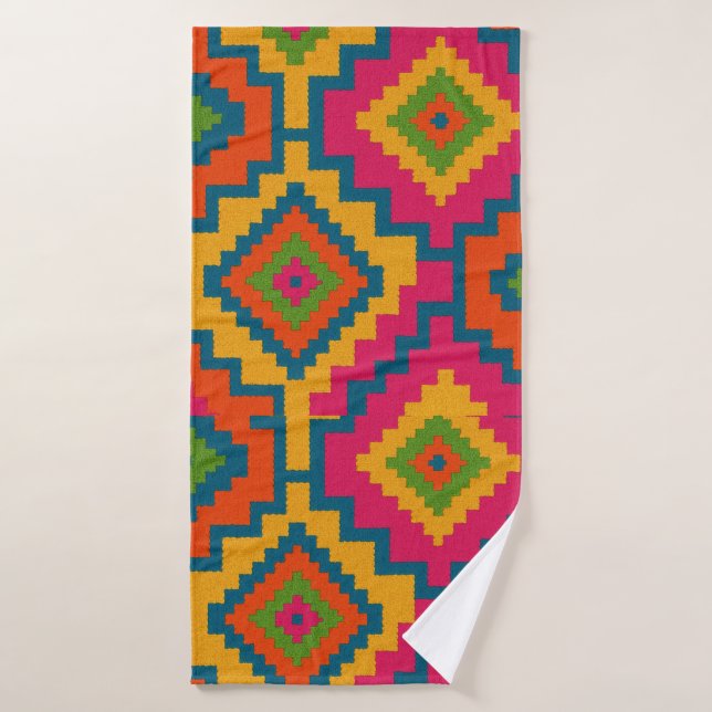 TOALHA CORES GEOMÉTRICO  BATH TOWEL (Bath Towel)