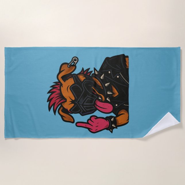 Toalha de praia cachorro maluco beach towel (Front)