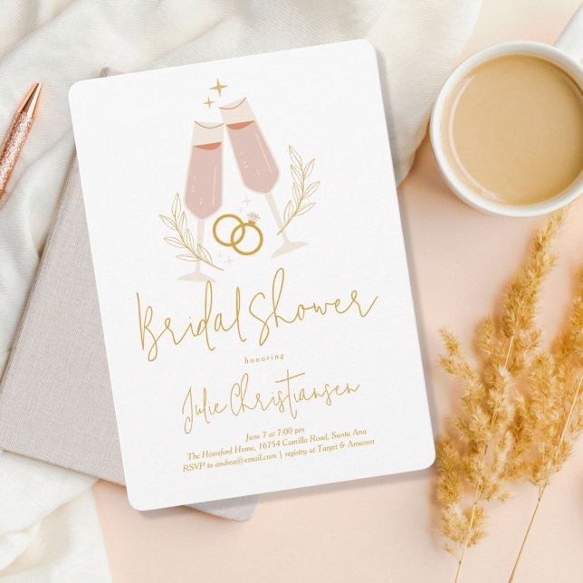 Toast Celebration Bridal Shower Invitation (Creator Uploaded)