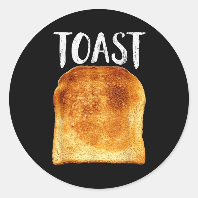 Toast Costume Halloween Funny Bread Lover Christma Classic Round Sticker (Front)