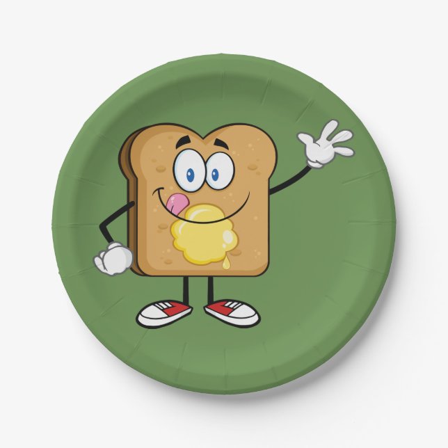 Toast Face Paper Plates (Front)