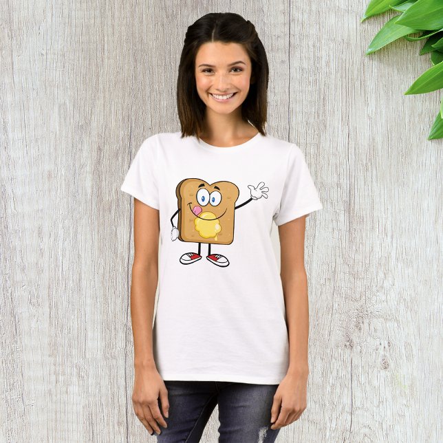 Toast Face Womens T-Shirt (Creator Uploaded)