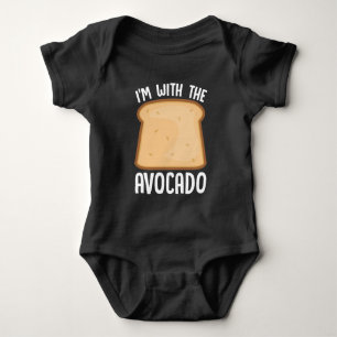 Toast Halloween Costume I'm with the Avocado Baby Bodysuit