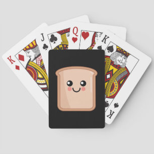 Toast Kawaii Food Art Playing Cards