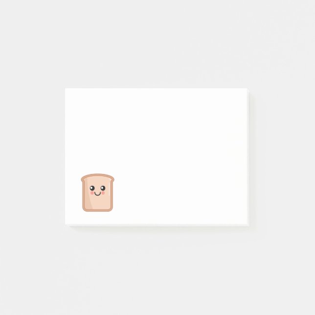 Toast Kawaii Food Art Post-it Notes (Front)