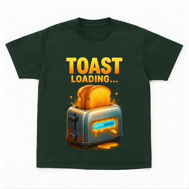 Toast Loading Funny Breakfast Gamer Design T-Shirt (Creator Uploaded)