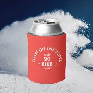 Toast On The Slopes Après Ski Club Retro Red Can Cooler