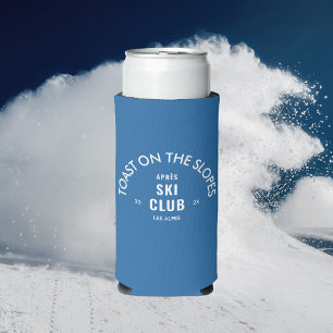 Toast On The Slopes Après Ski Club Sky Blue Seltzer Can Cooler