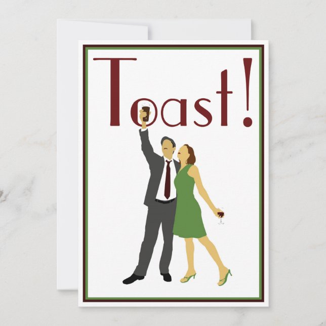 Toast! Rehearsal Dinner / Party Invitation (Front)