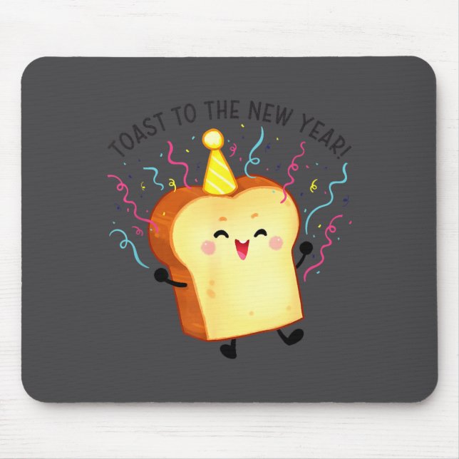Toast To The New Year Pun  Mouse Pad (Front)