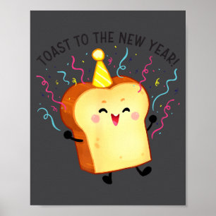 Toast To The New Year Pun Poster