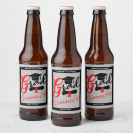 Toast to Your Success: Personalised Graduation Beer Bottle Label