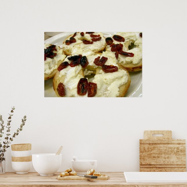 Toasted bagel with goat cheese poster (Kitchen)
